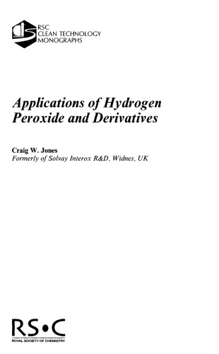 Applications of Hydrogen Peroxide and Derivatives: