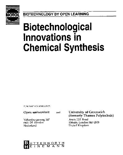 Biotechnological Innovations in Chemical Synthesis