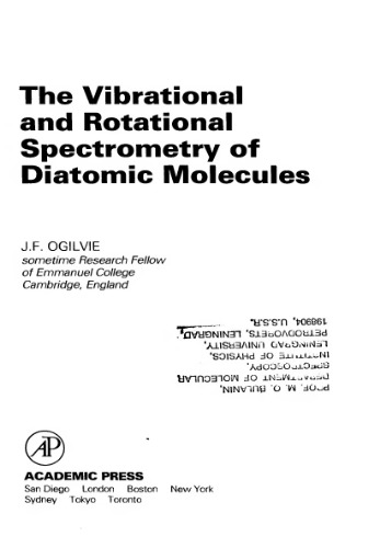 The Vibrational and Rotational Spectrometry of Diatomic Molecules