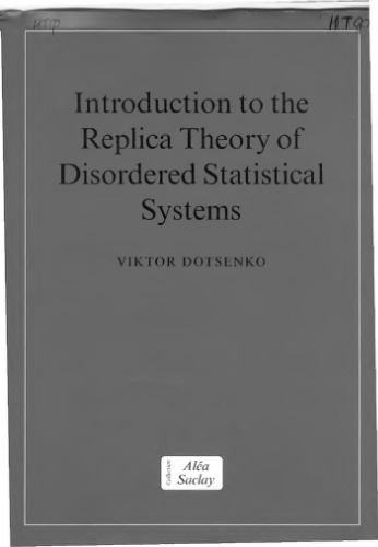 Introduction to the replica theory of disordered statistical systems PT