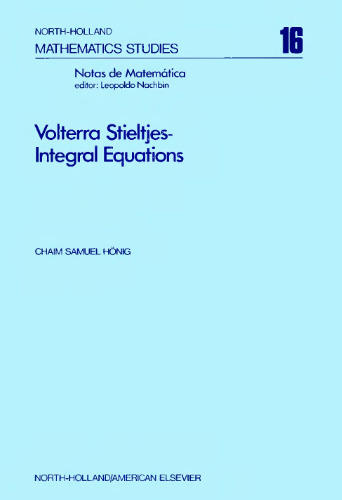 Volterra Stieltjes-Integral Equations