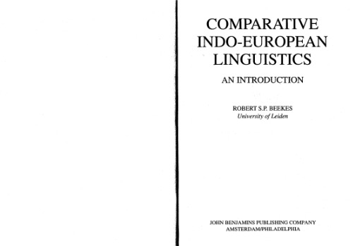 Comparative Indo-European linguistics : an introduction