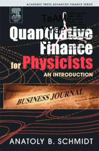 Quantitative Finance for Physicists - An Introduction