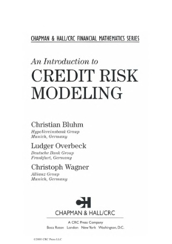 An Introduction to Credit Risk Modeling 