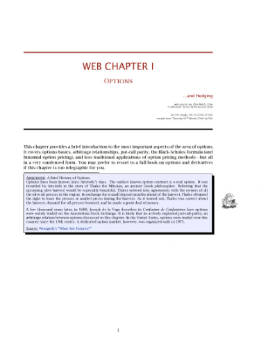 Web options chapter 1