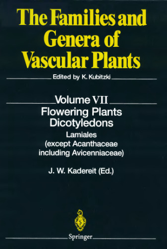 Flowering Plants. Dicotyledons: Lamiales (except Acanthaceae including Avicenniaceae)