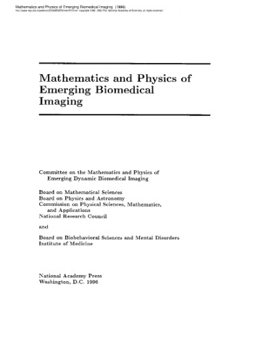 Mathematics and Physics of Emerging Biomedical Imaging