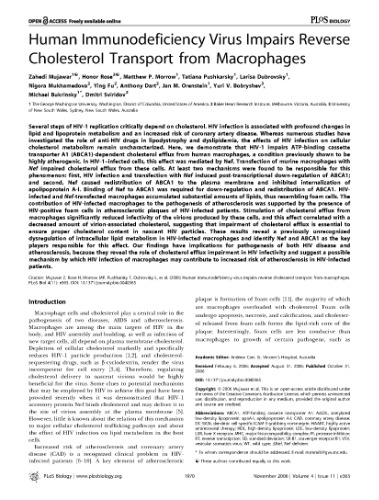 Human Immunodeficiency Virus Impairs Reverse Chole