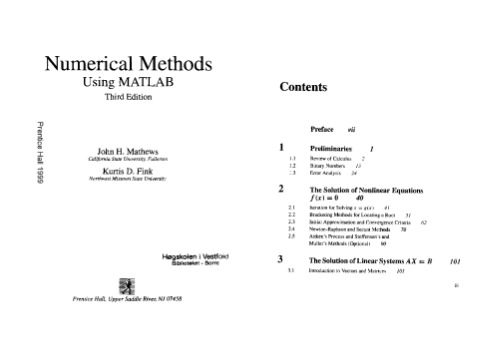 Numerical Methods Using MATLAB