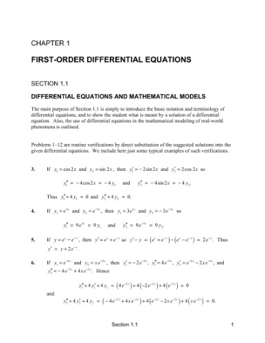 Instructor’s Solutions Manual Differential Equations and Linear Algebra, 3rd Edition