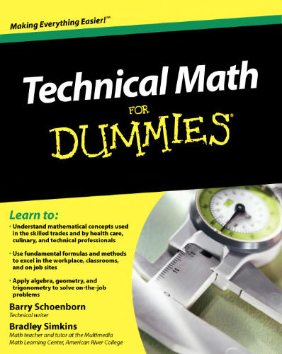 Technical Math For Dummies (For Dummies (Math & Science))