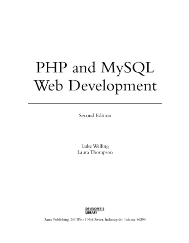 PHP and MySQL Web Development, Second Edition