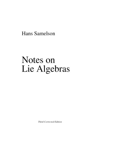 Notes on Lie Algebras 