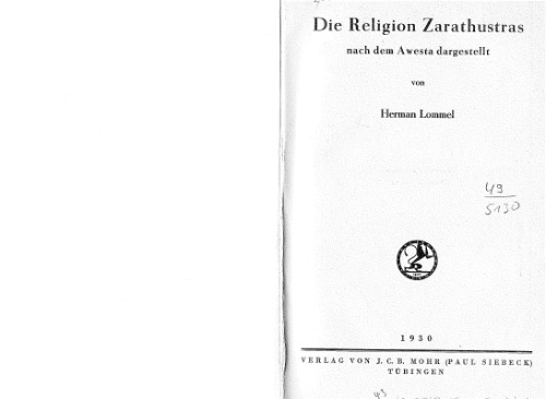 Die Religion Zarathustras nach dem Awesta dargestellt