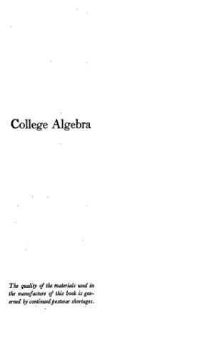 College algebra