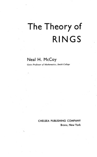 The Theory of Rings