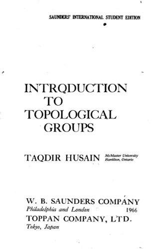 Introduction to Topological Groups