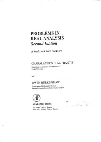 Problems in Real Analysis: A Workbook with Solutions