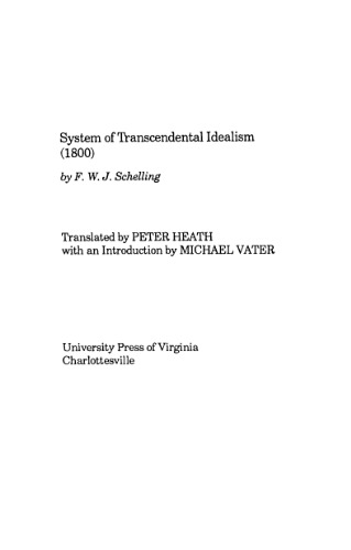 System of Transcendental Idealism (1800)