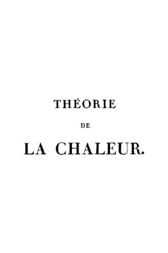 Théorie Analytique de la Chaleur