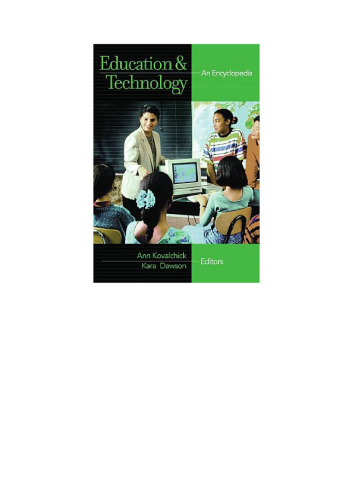 EDUCATION AND TECHNOLOGY AN ENCYCLOPEDIA