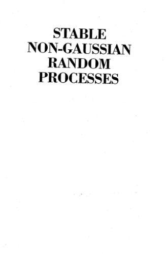 Stable Non-Gaussian Random Processes: Stochastic Models with Infinite Variance (Stochastic Modeling Series)