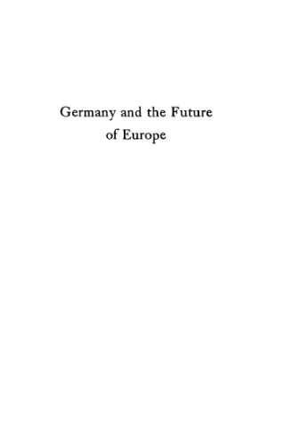 Germany and the Future of Europe