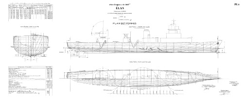 Чертежи кораблей французского флота - ELAN 1938