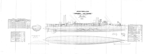Чертежи кораблей французского флота - DURANDAL 1899