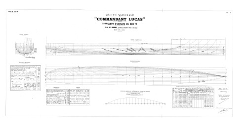 Чертежи кораблей французского флота - COMMANDANT LUCAS 1914