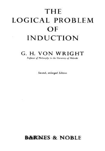 The logical problem of induction  