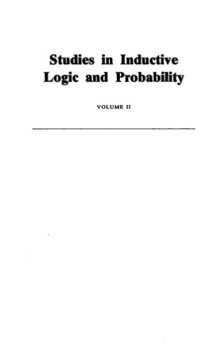 Studies in Inductive Logic and Probability. Volume II