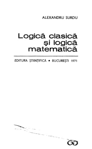 Logica clasica si logica matematica