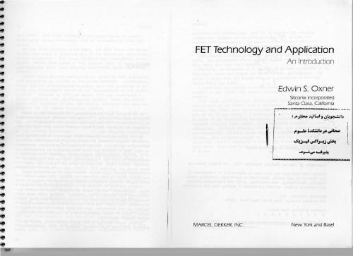 FET Technology and Application: An Introduction