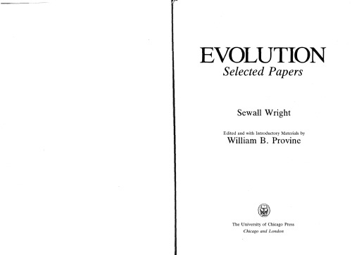 Evolution: Selected Papers