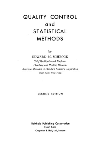 Quality Control and Statistical Methods