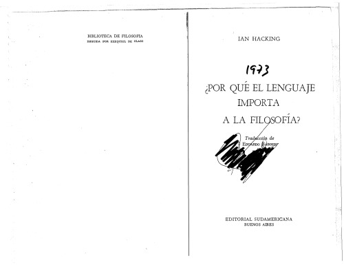 ¿Por qué el lenguaje importa a la filosofía?