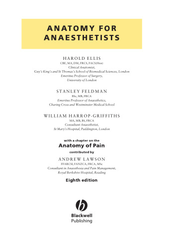 Anatomy for anaesthetists