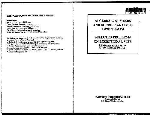 Algebraic Numbers and Fourier Analysis