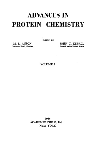 Advances in protein chemistry. / Volume