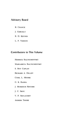 Current topics in bioenergetics Vol. 4