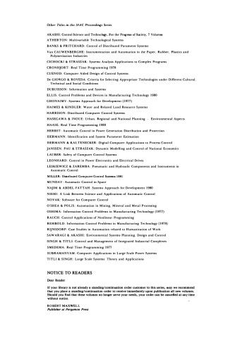 Theory and application of digital control : proceedings of the IFAC Symposium, New Delhi, India, 5-7 January 1982