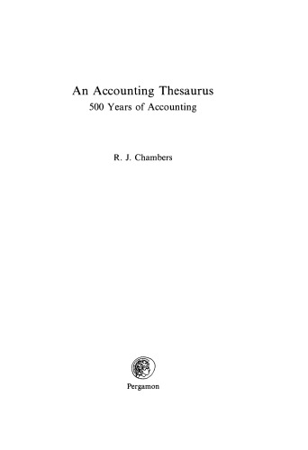 An accounting thesaurus : 500 years of accounting