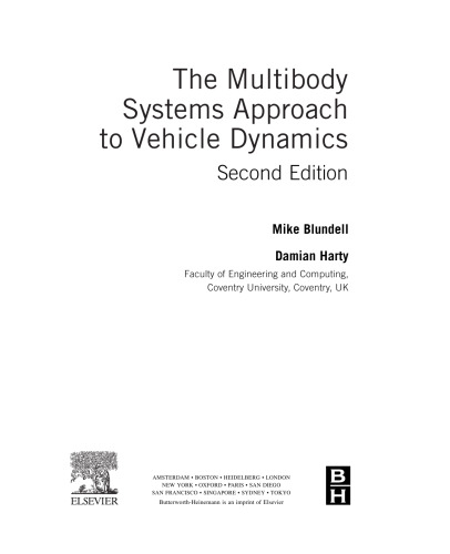 The multibody systems approach to vehicle dynamics