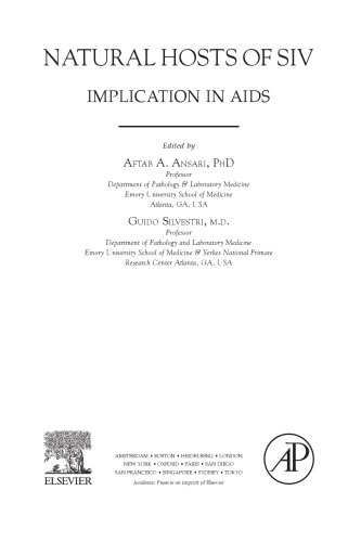 Natural hosts of SIV : implication in AIDS