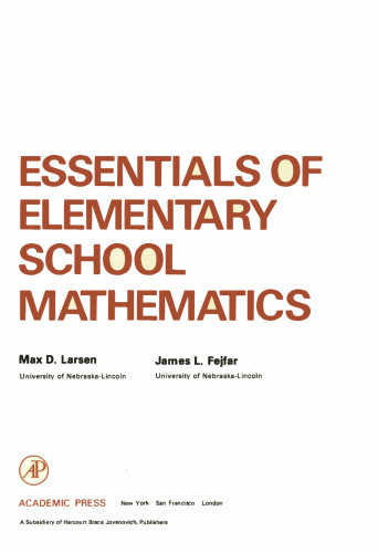 Essentials of elementary school mathematics