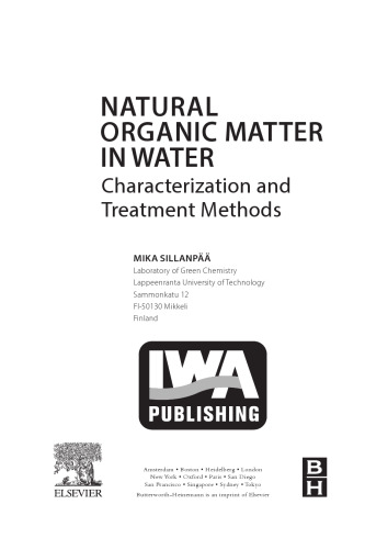 Natural organic matter in waters : characterization and treatment methods