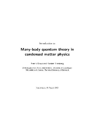 Many body Q theory in CM