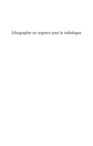 Echographie en urgence pour le radiologue