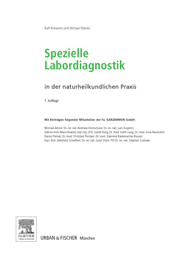 Spezielle Labordiagnostik in der naturheilkundlichen Praxis